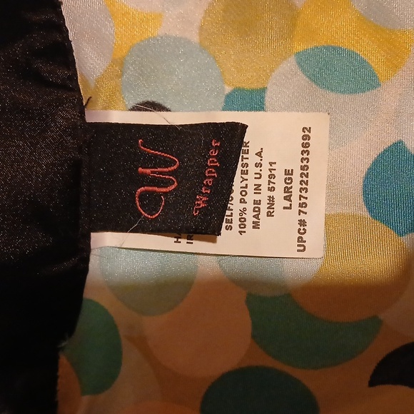 Blue and Black Puff Sleeve Top with Plunge Neckline - Picture 2 of 2